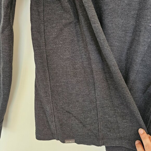 Eddie Bauer Men’s Favorite Ultrasoft Thermal Henley Longsleeve, TM, Charcoal Htr - Picture 6 of 10